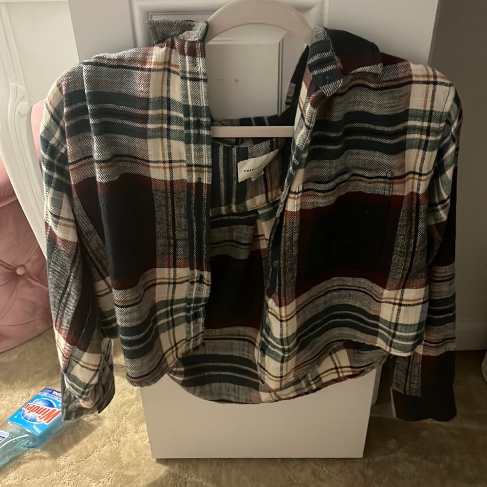 cropped flannel